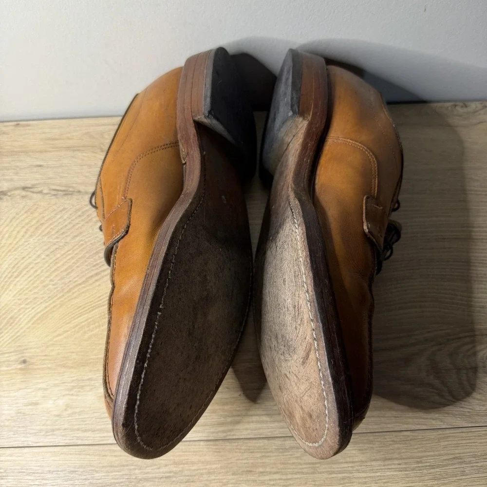 Allen Edmonds Hillcrest Brown Bicycle Toe Oxford Derby‎ Dress Shoes Mens Size 11